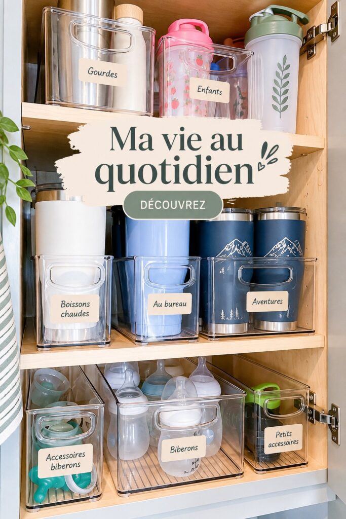 Une mère organisant les fournitures scolaires de ses enfants dans un cadre paisible