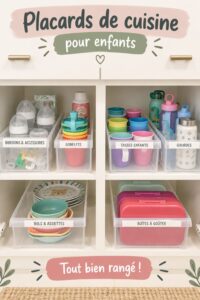 Cuisine de jeu colorée pour enfants mettant en valeur des meubles adaptés à leur taille.