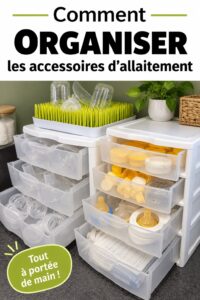 Un espace d'allaitement bien organisé avec du matériel essentiel au parents.
