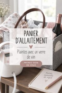 Panier de maternité rempli d'articles essentiels pour nouvelles mamans