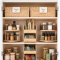 Porte-épices en bois bien organisé dans une cuisine moderne