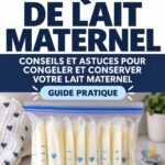 Maman préparant des briques de lait maternel dans sa cuisine