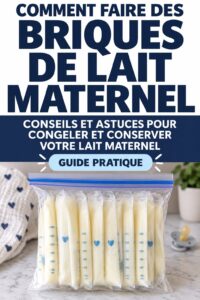 Maman préparant des briques de lait maternel dans sa cuisine