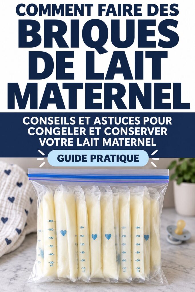 Maman préparant des briques de lait maternel dans sa cuisine