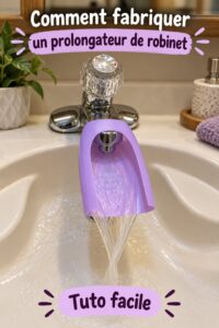 Prolongateur de robinet DIY pour enfants avec un design coloré