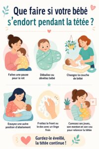 Un bébé allaité paisiblement, entouré d'un environnement calme