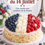 Gâteau tricolore décoré pour la fête nationale française