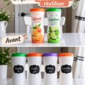 Des objets recyclables prêts à être réutilisés dans une maison familiale.