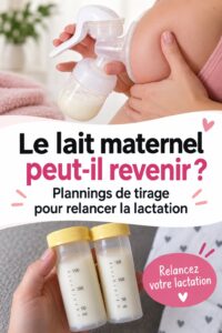 Image d'une mère allaitant son bébé en pleine relactation.