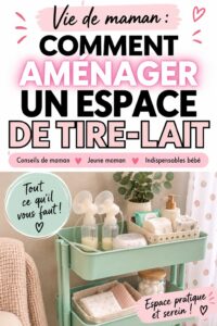 Station de tirage de lait bien organisée dans une chambre de bébé
