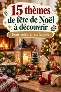 Fête de Noël décorée avec des thèmes enchanteurs et des enfants s'amusant