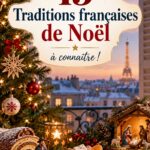 Table généreusement garnie de plats de Noël emblématiques en France, typiques des traditions familiales.