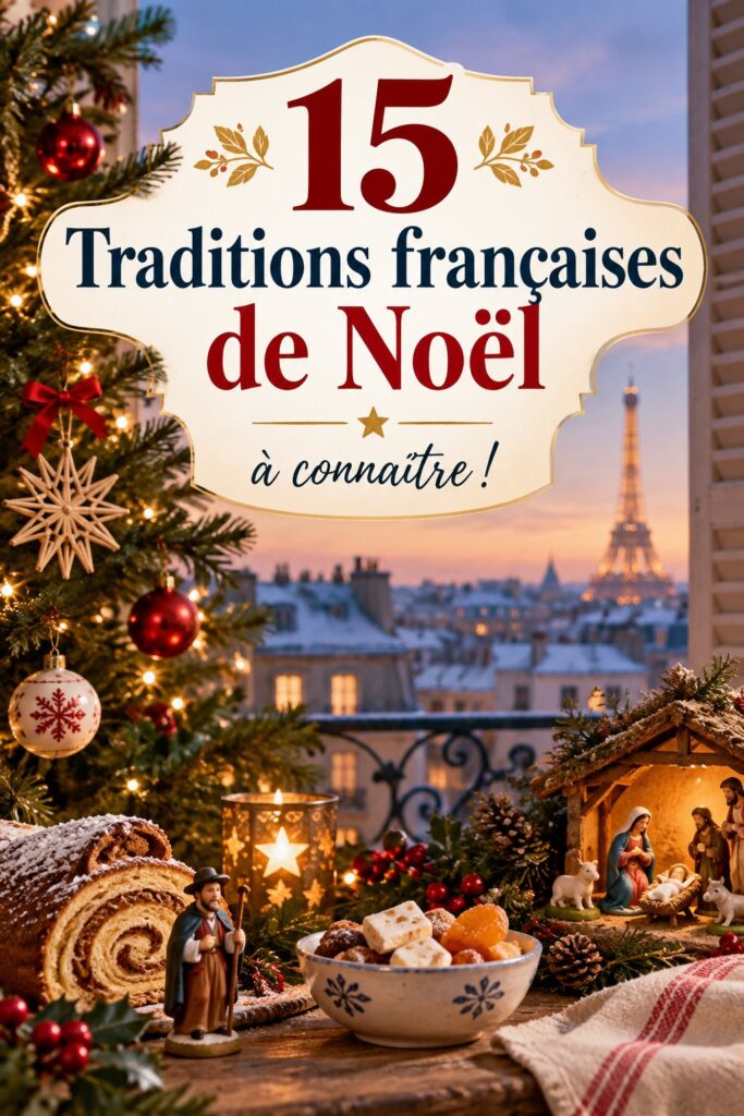 Table généreusement garnie de plats de Noël emblématiques en France, typiques des traditions familiales.