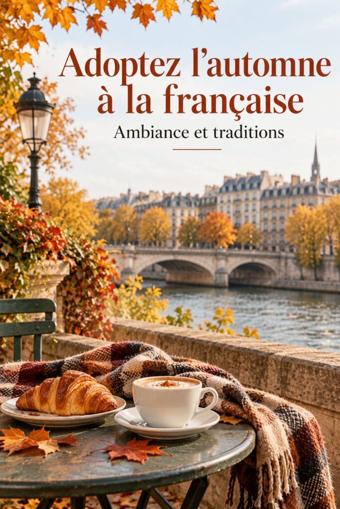 Ambiance chaleureuse et décorée pour un automne à la française avec des éléments naturels.