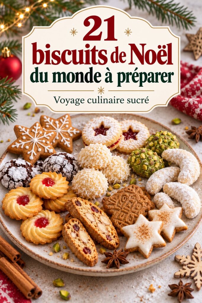 Assortiment de biscuits de Noël du monde entier