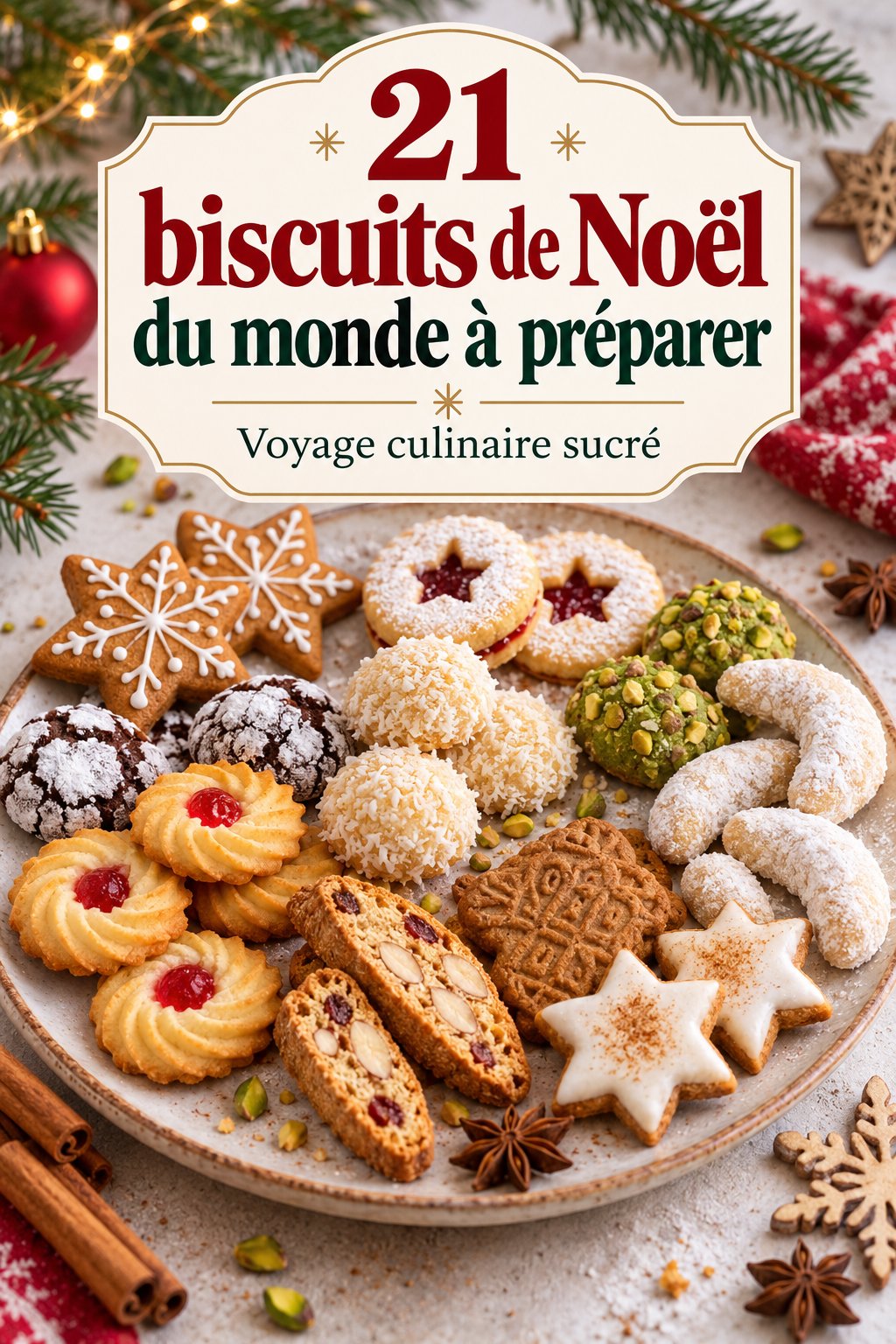 Assortiment de biscuits de Noël du monde entier