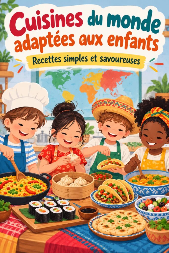 Recettes internationales adaptées aux enfants pour des repas en famille