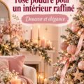 Déco de Noël rose poudré avec des ornements élégants