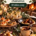 Un mariage d'hiver avec une table décorée et des plats réconfortants
