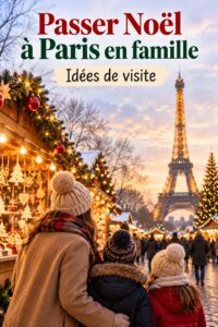 Des illuminations de Noël à Paris montrant l'ambiance festive et familiale