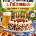 Une fête d'anniversaire familiale avec des ballons et un gâteau coloré
