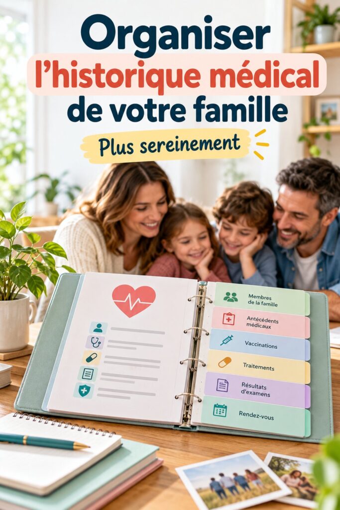 Image illustrant une famille organisée et engagée dans le suivi de leur santé.