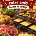Amis réunis autour d'une table pour une soirée raclette conviviale.