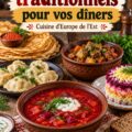 Table garnie de plats russes traditionnels pour un dîner familial