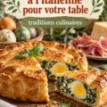 Une table élégante pour Pâques avec des recettes italiennes faites maison.