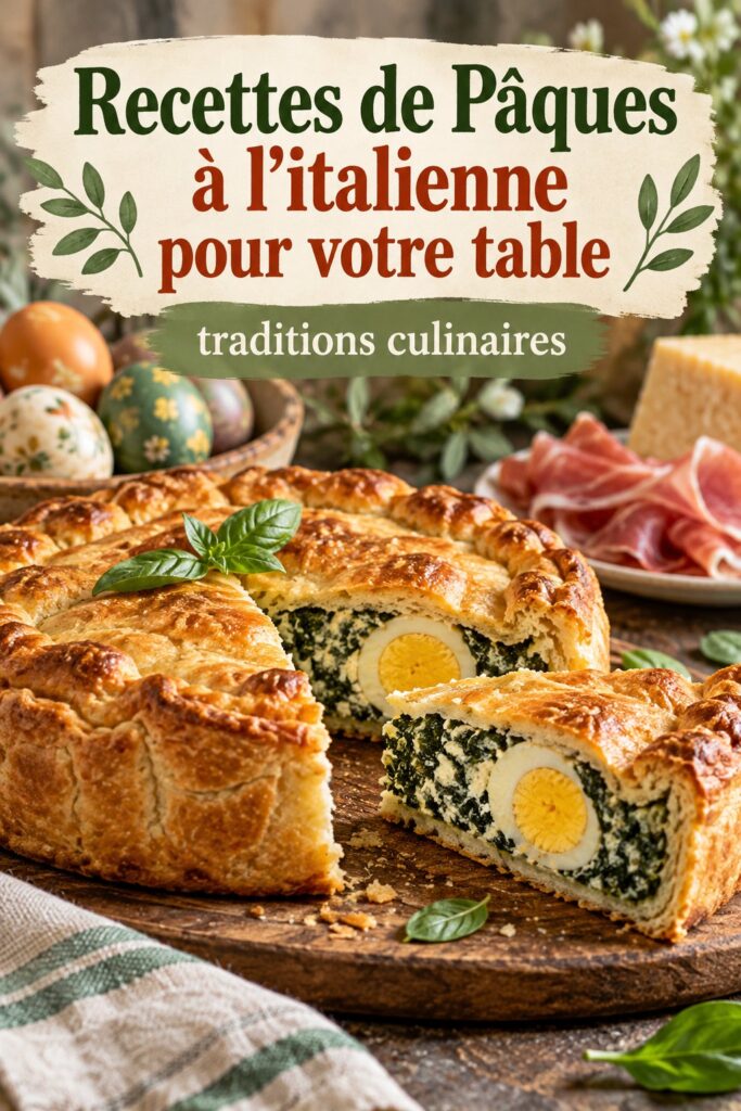 Une table élégante pour Pâques avec des recettes italiennes faites maison.