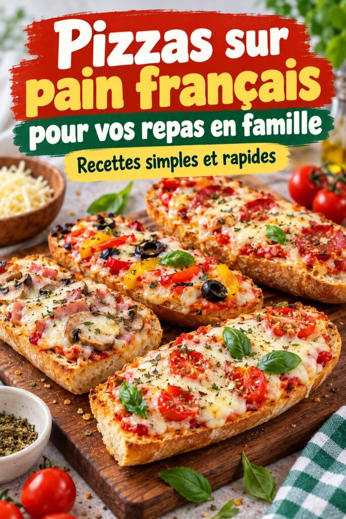 Recettes de pizzas sur pain garnies pour un repas familial