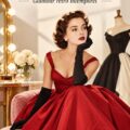 Robe emblématique des années 1950 portée par une actrice iconique, illustrant le glamour de l'époque.