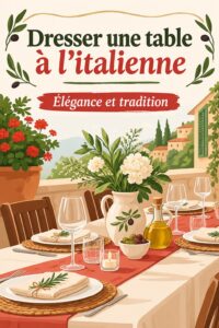Table italienne dressée avec élégance pour un dîner familial