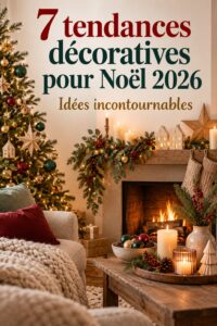 Deco de Noël 2025 avec une palette de couleurs moderne et des matériaux écologiques