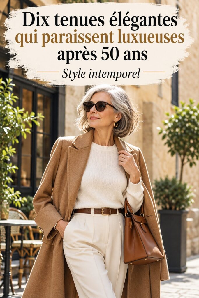 Image mettant en avant des tenues élégantes de style italien pour les femmes de plus de 50 ans.