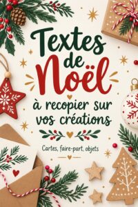 Exemples de créations de Noël avec des textes à recopier.