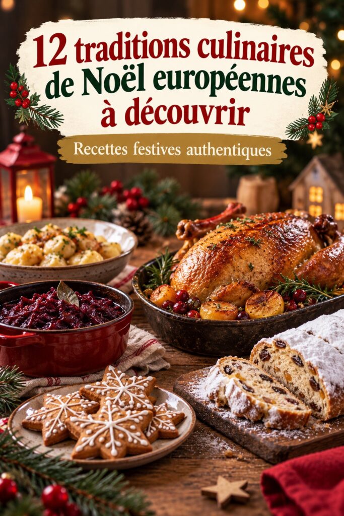 Des plats traditionnels de Noël européens préparés en famille lors des fêtes